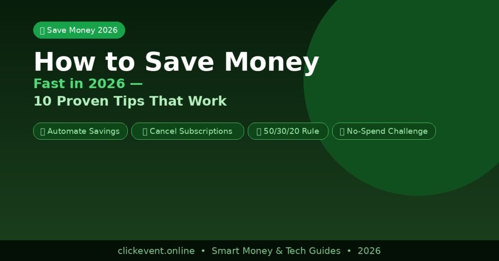 How to Save Money Fast in 2026