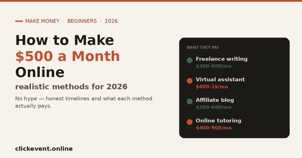 How to make $500/month online