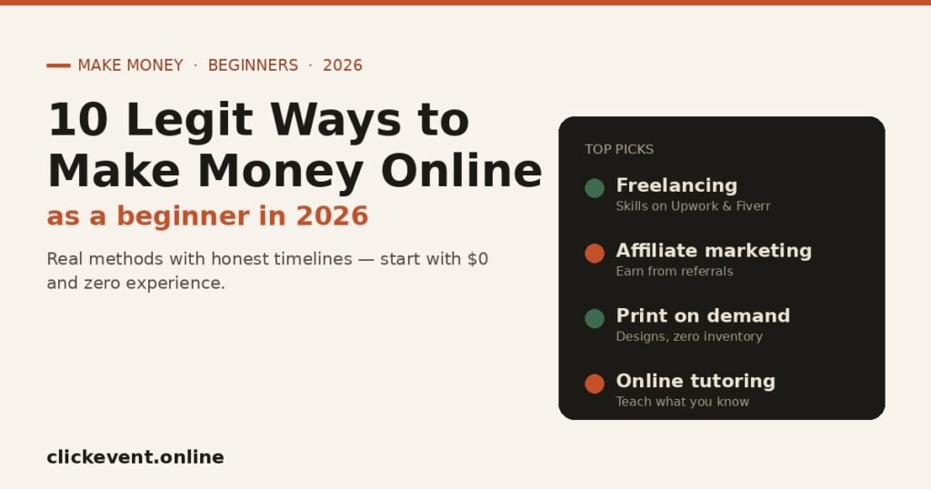 10 Legit Ways to Make Money Online as a Beginner