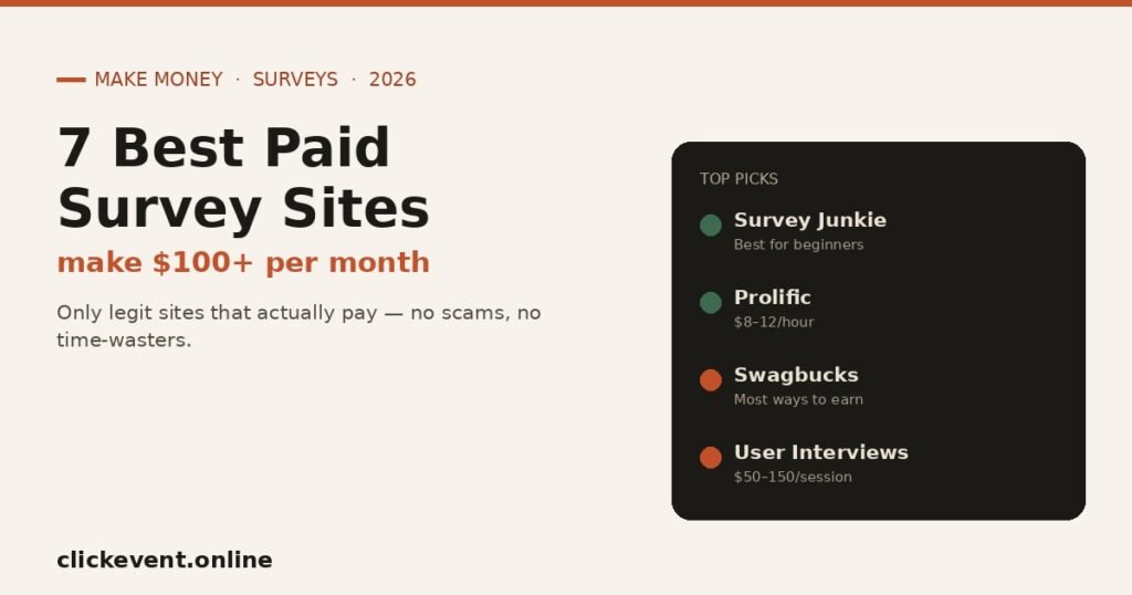 Best Paid Survey Sites to Make $100+ Per Month