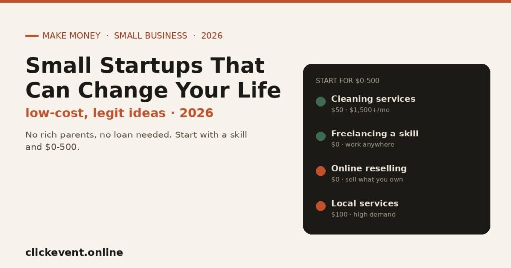 Small Startups That Can Change Your Life